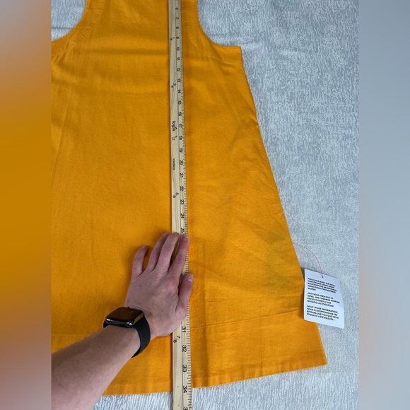 ASOS Design High Neck Swing Mini Linen Dress in Orange, size 4, NWT! - Picture 8 of 8